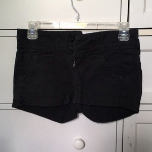Black Canvas Juniors Shorts